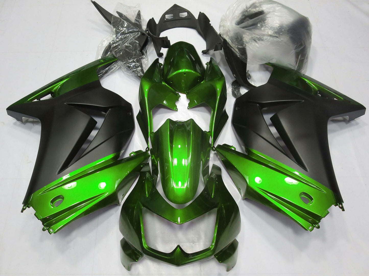 2008-2012 Green Matte Black Kawasaki Ninja 250 Fairing Kit