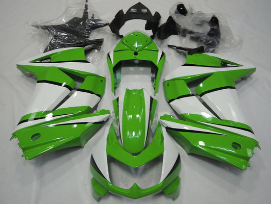 2008-2012 White Green Black Kawasaki Ninja 250 Fairing Kit