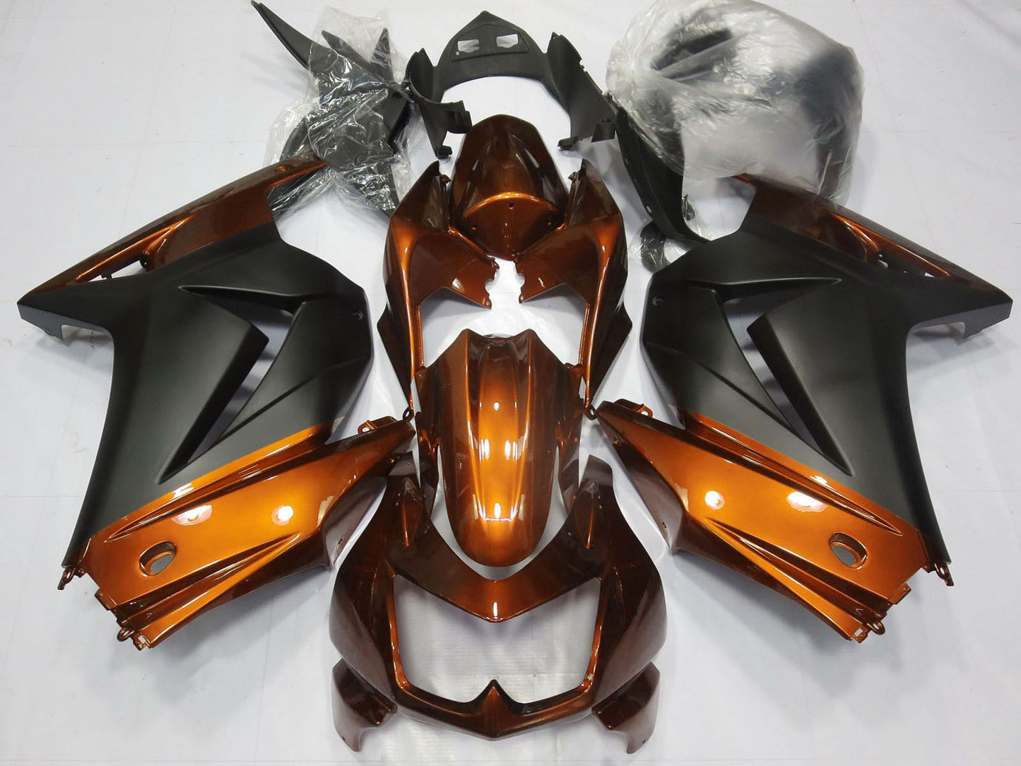 2008-2012 Orange Matte Black Kawasaki Ninja 250 Fairing Kit