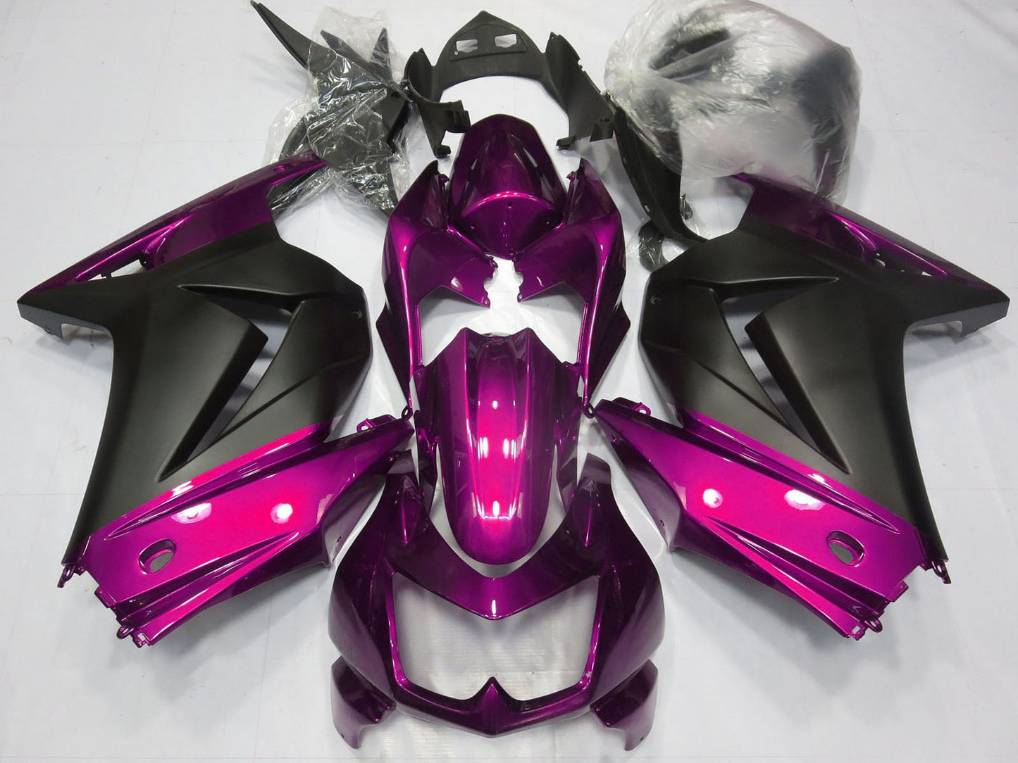 2008-2012 Pink Matte Black Kawasaki Ninja 250 Fairing Kit