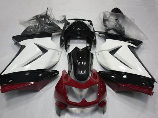 2008-2012 White Red Glossy Black Kawasaki Ninja 250 Fairing Kit
