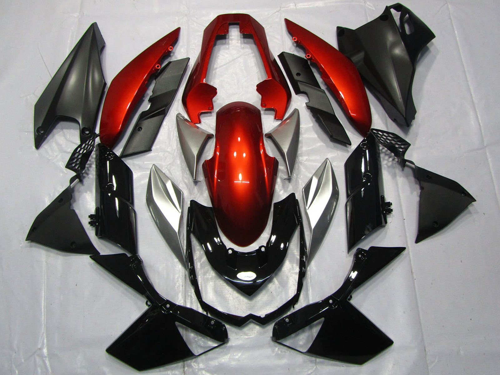 2010-2013 Red Silver Glossy Black Kawasaki Z1000 Fairing Kit