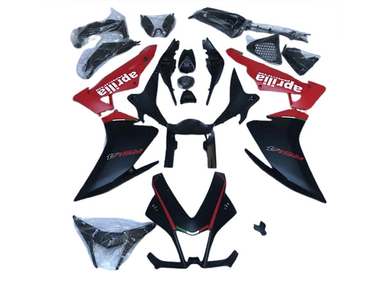 2010-2015 Matte Black Red Aprilia RSV4 1000 Fairing Kit