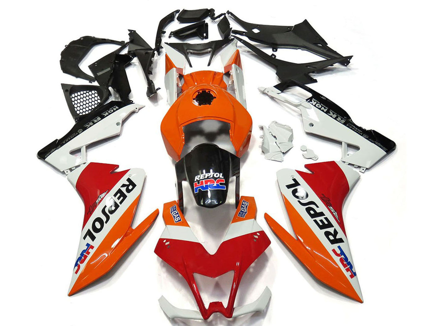 2012-2018 Orange White Red Glossy Black Repsol Aprilia RS4 125 Fairing Kit