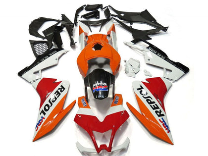 2012-2018 Aprilia RS4 / 125 Orange White Red Glossy Black Repsol Fairing Kit