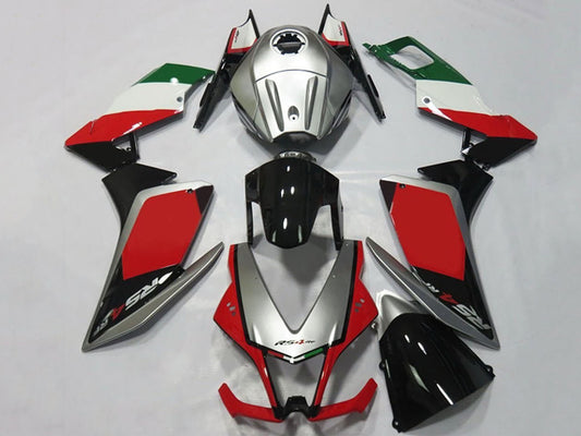 2012-2018 Silver Red Glossy Black Aprilia RS4 125 Fairing Kit
