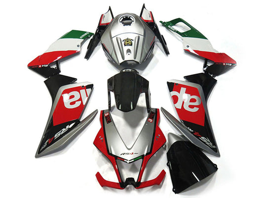 2012-2018 Silver Red Green Glossy Black Oem Style Aprilia RS4 125 Fairing Kit