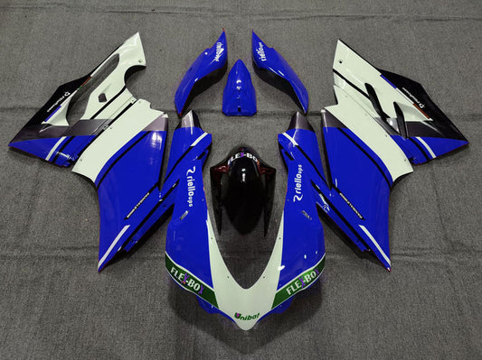 2015-2017 Blue White Glossy Black Unibat Flex Box Oem Style Ducati 959 1299 Fairing Kit