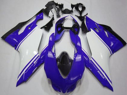 2011-2014 Ducati 1199-Panigale Glossy Blue White Black Fairing Kit