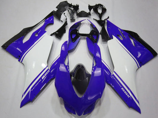 2011-2014 Glossy Blue White Black Ducati 1199 Fairing Kit