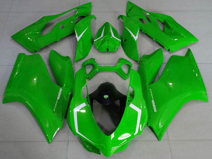 2011-2014 Ducati 1199-Panigale Glossy Green White Fairing Kit