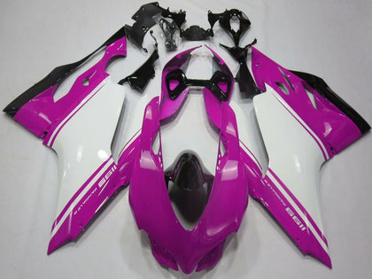 2011-2014 Ducati 1199-Panigale Pink White Black Fairing Kit