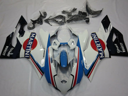2011-2014 Ducati 1199-Panigale White Light Blue Red Black Martini Fairing Kit