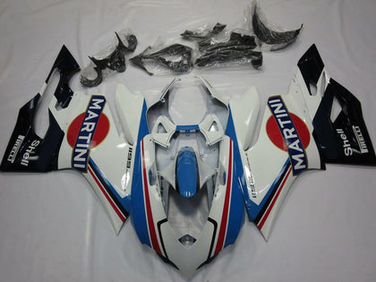 2011-2014 Ducati 1199-Panigale White Light Blue Red Black Martini Fairing Kit