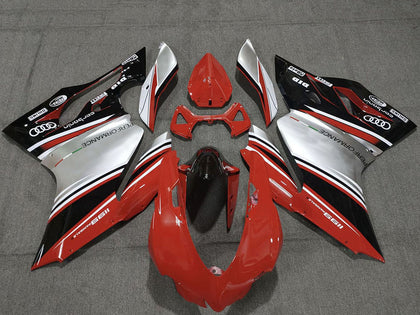 2011-2014 Ducati 1199-Panigale Red Silver Black Performance Fairing Kit
