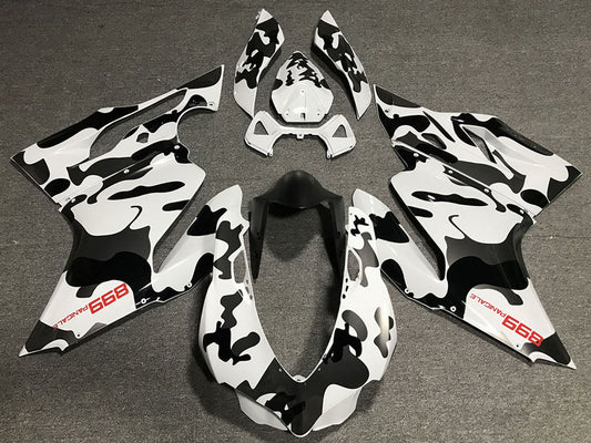 2011-2014 White Black Camouflage Ducati 899 Fairing Kit