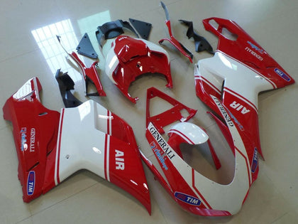 2007-2014 Ducati 1198 / 1098 / 848 Red White Air Generali Tim Fairing Kit