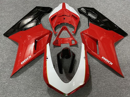 2007-2014 Ducati 1098 White Red Black Fairing Kit