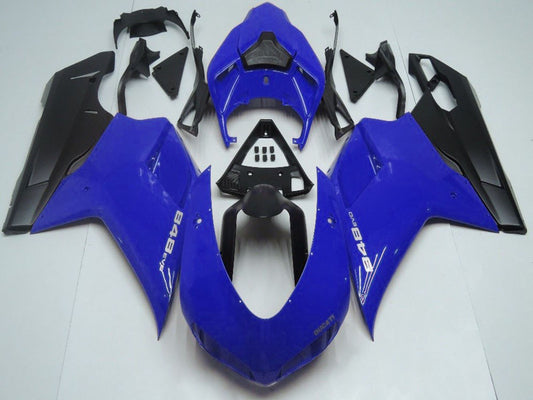 2007-2014 Blue Matte Black Ducati 848 Fairing Kit