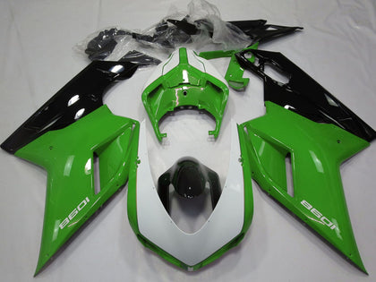 2007-2014 Ducati 1098 Green Black White Fairing Kit