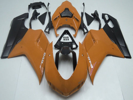 2007-2014 Brown Matte Black Ducati 848 Fairing Kit