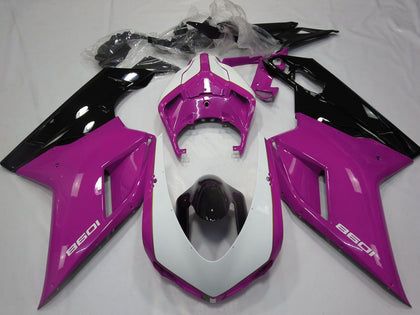 2007-2014 Ducati 1098 Pink White Glossy Black Fairing Kit