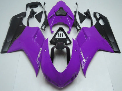 2007-2014 Ducati 848 Purple Matte Black Fairing Kit