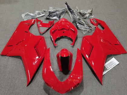 2007-2014 Ducati 1198 / 1098 / 848 Glossy Red Plain Fairing Kit