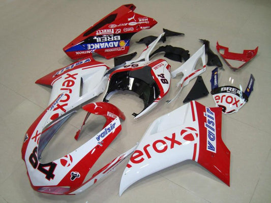 2007-2014 White Red Blue Glossy Black Valsir Xerox 84 Ducati 848 1098 1198 Fairing Kit