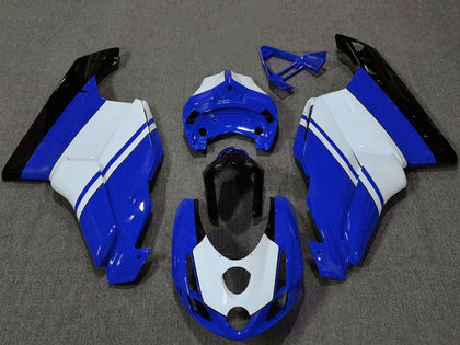 2003-2004 Ducati 999 / 749 White Blue Glossy Black Fairing Kit