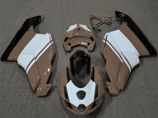 2003-2004 White Brown Glossy Black Ducati 749 999 Fairing Kit