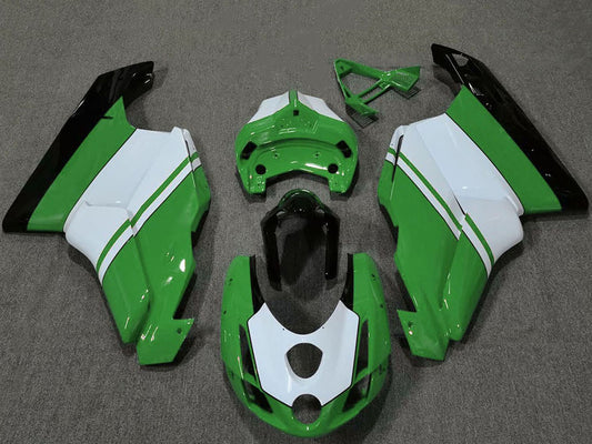 2003-2004 White Green Glossy Black Ducati 749 999 Fairing Kit