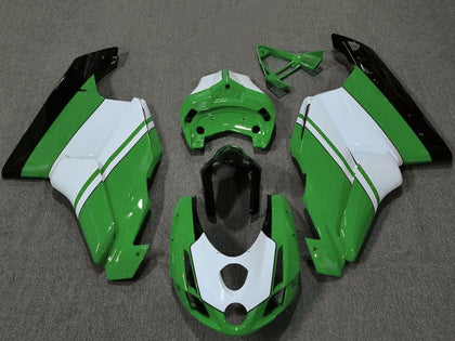 2003-2004 Ducati 999 / 749 White Green Glossy Black Fairing Kit