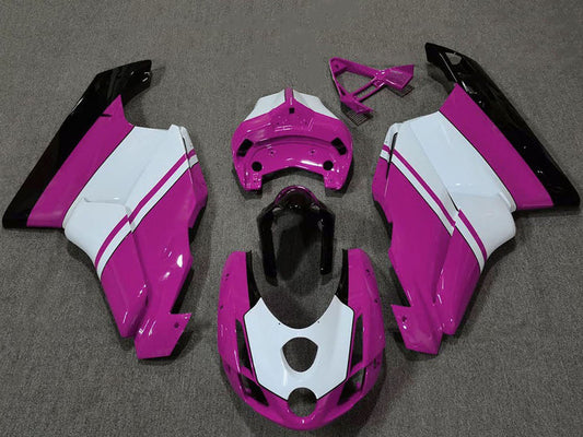 2003-2004 White Pink Glossy Black Ducati 749 999 Fairing Kit