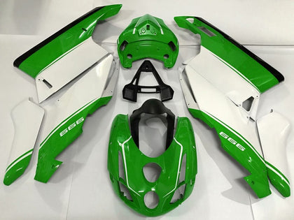 2003-2004 Ducati 999 White Green Black Fairing Kit