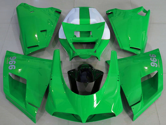 1993-2005 Glossy Green White Ducati 996 Fairing Kit