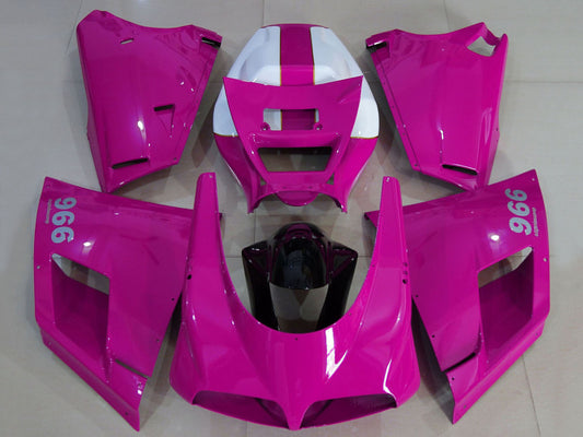 1993-2005 Glossy Pink White Black Ducati 996 Fairing Kit