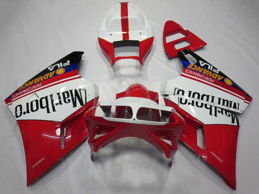 1993-2005 White Red Glossy Black Marlboro Ducati 748 916 996 998 Fairing Kit