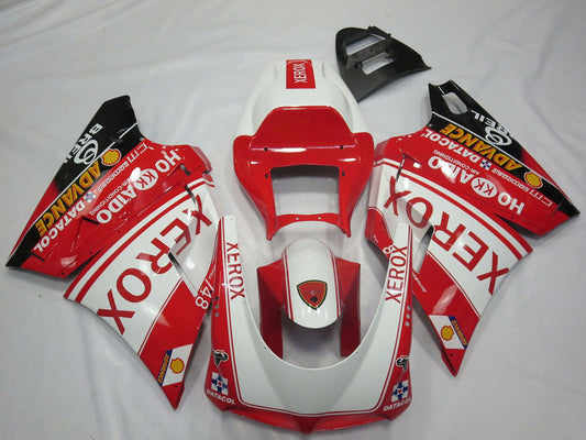1993-2005 White Red Glossy Black Xerox Ducati 748 916 996 998 Fairing Kit