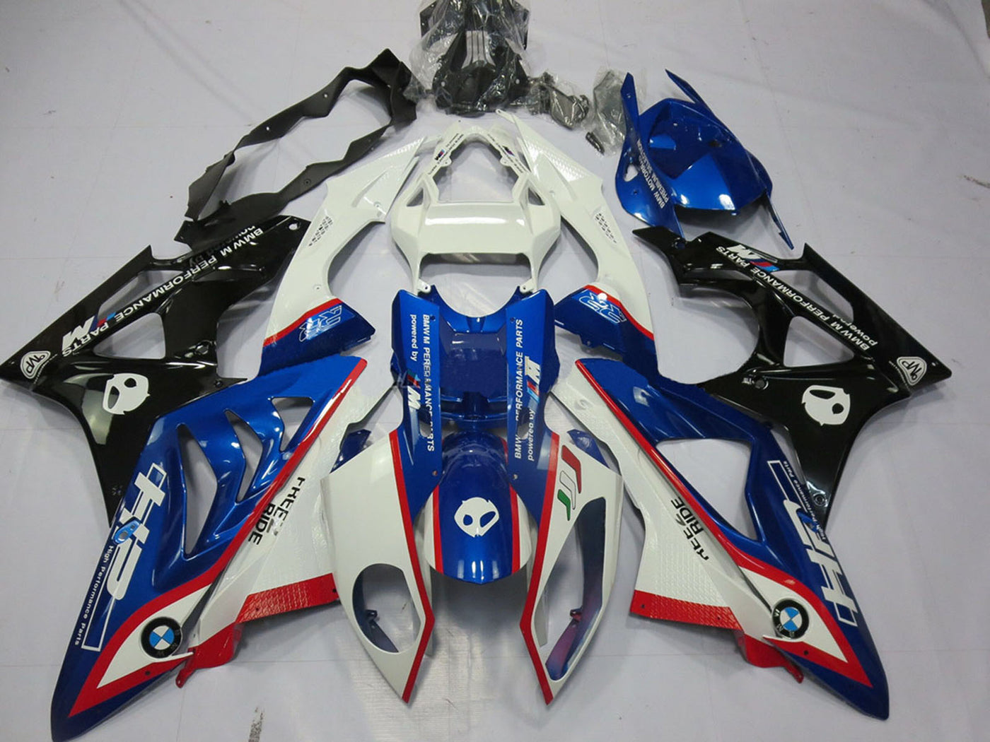 2009-2014 White Red Blue Glossy Black Hp BMW S1000RR Fairing Kit