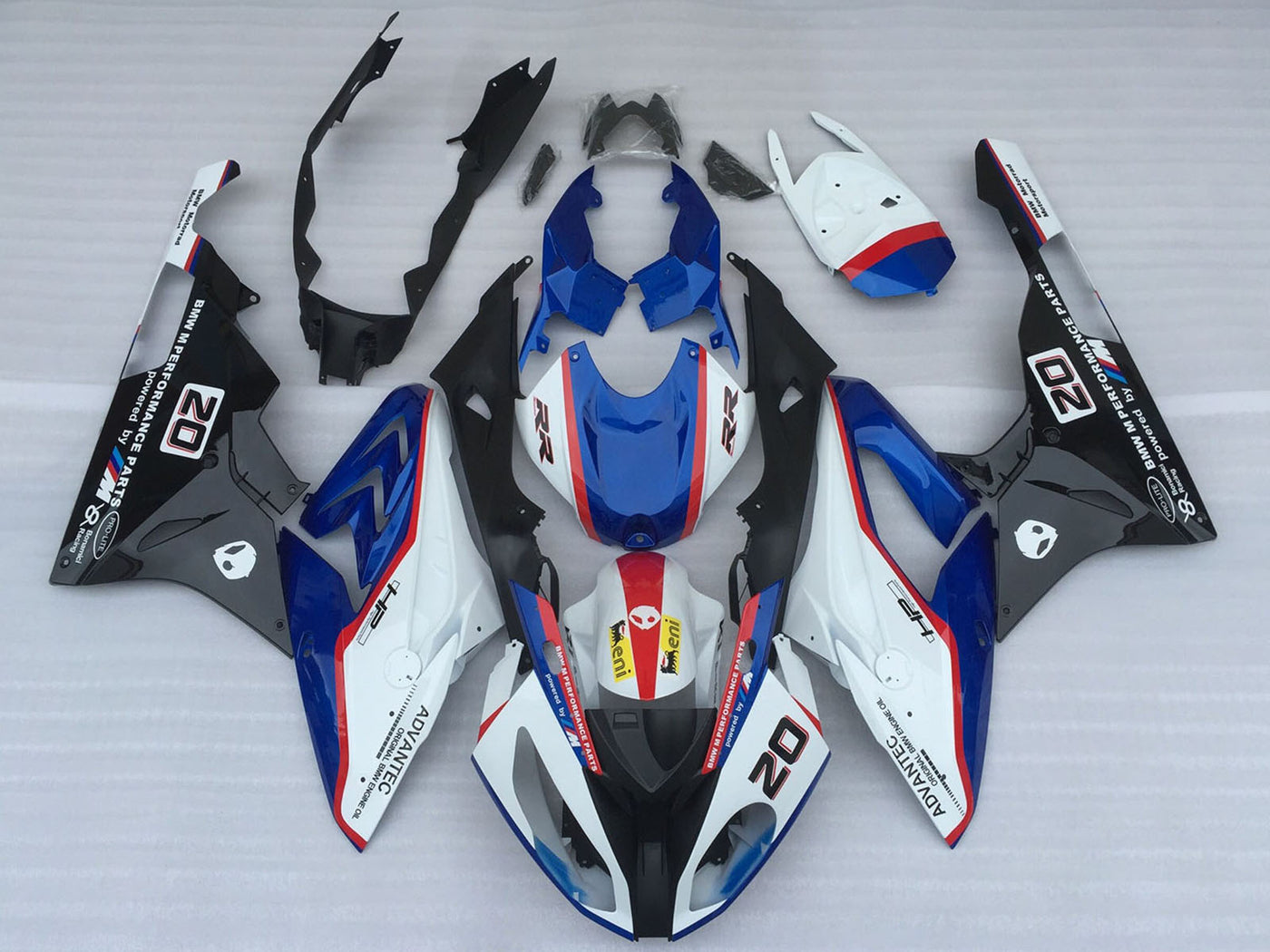 2017-2018 White Blue Red Glossy Black Oem Style BMW S1000RR Fairing Kit