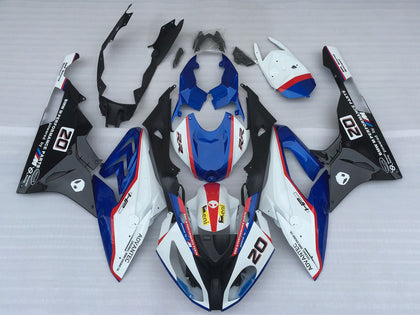 2017-2018 BMW S1000RR White Blue Red Glossy Black Style Fairing Kit