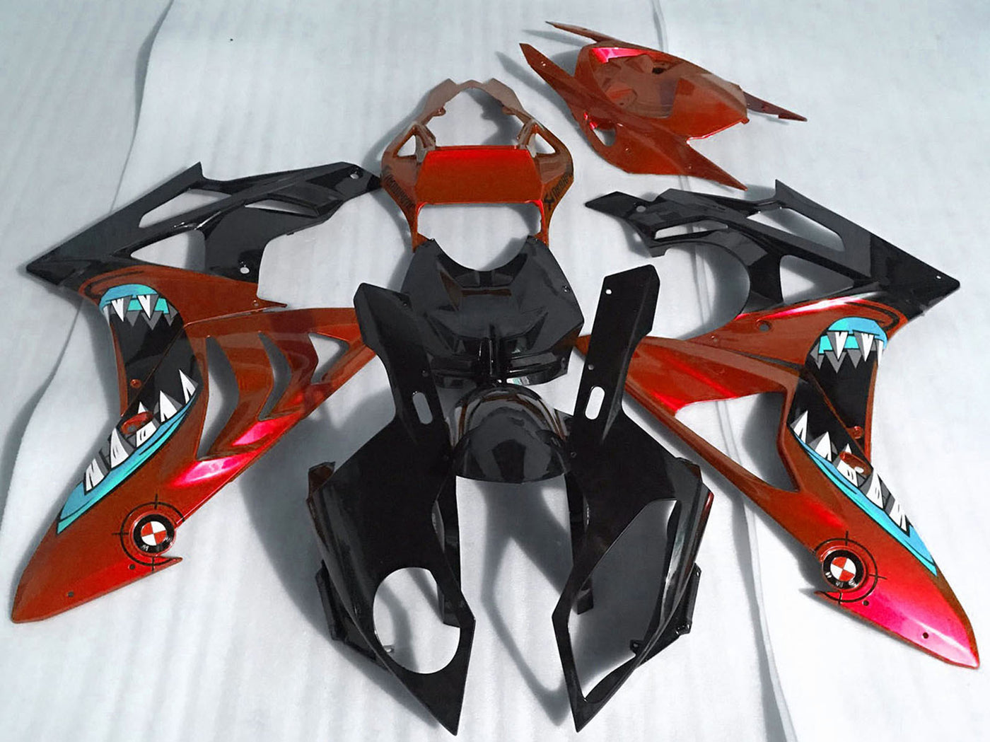 2017-2018 Red Glossy Black Shark BMW S1000RR Fairing Kit