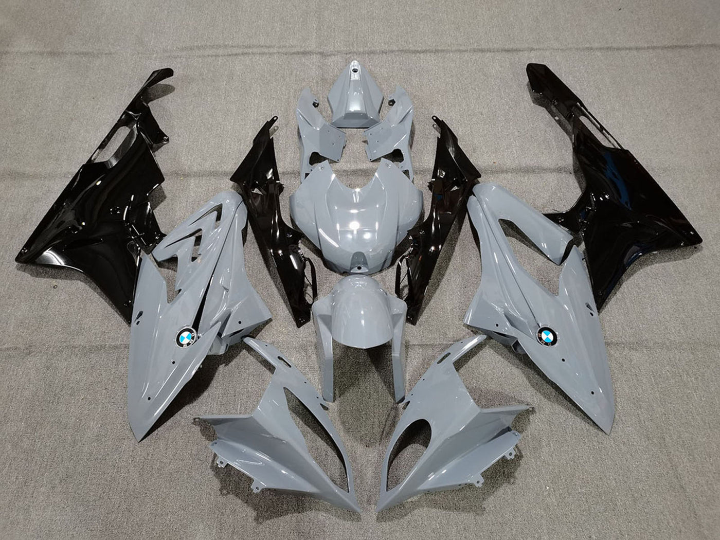 2015-2016 Nardo Grey Glossy Black BMW S1000RR Fairing Kit
