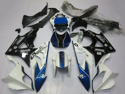 2017-2018 BMW S1000RR White Blue Glossy Black Fairing Kit