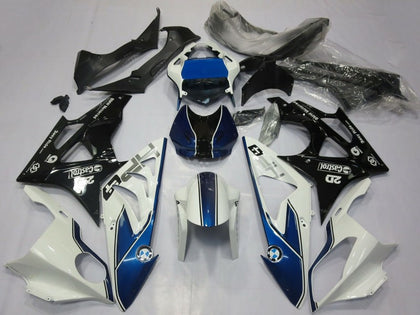 2017-2018 BMW S1000RR White Blue Glossy Black Fairing Kit