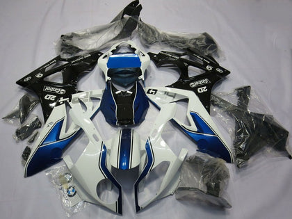 2015-2016 BMW S1000RR White Blue Glossy Black Fairing Kit