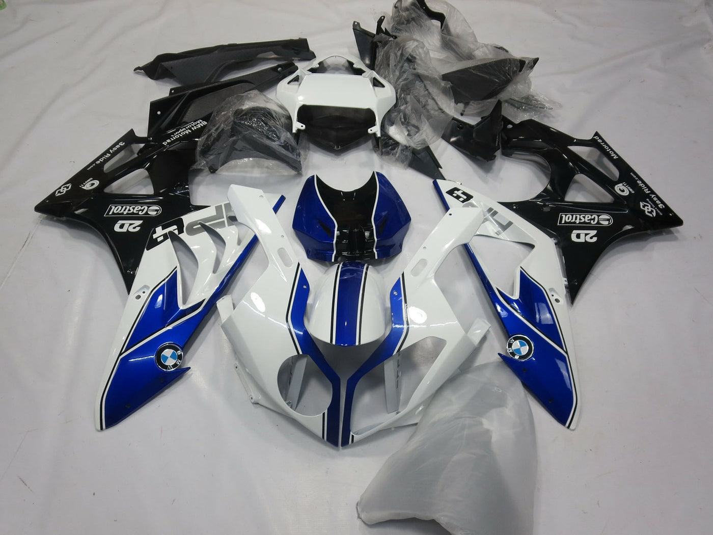 2015-2016 White Blue Glossy Black BMW S1000RR Fairing Kit