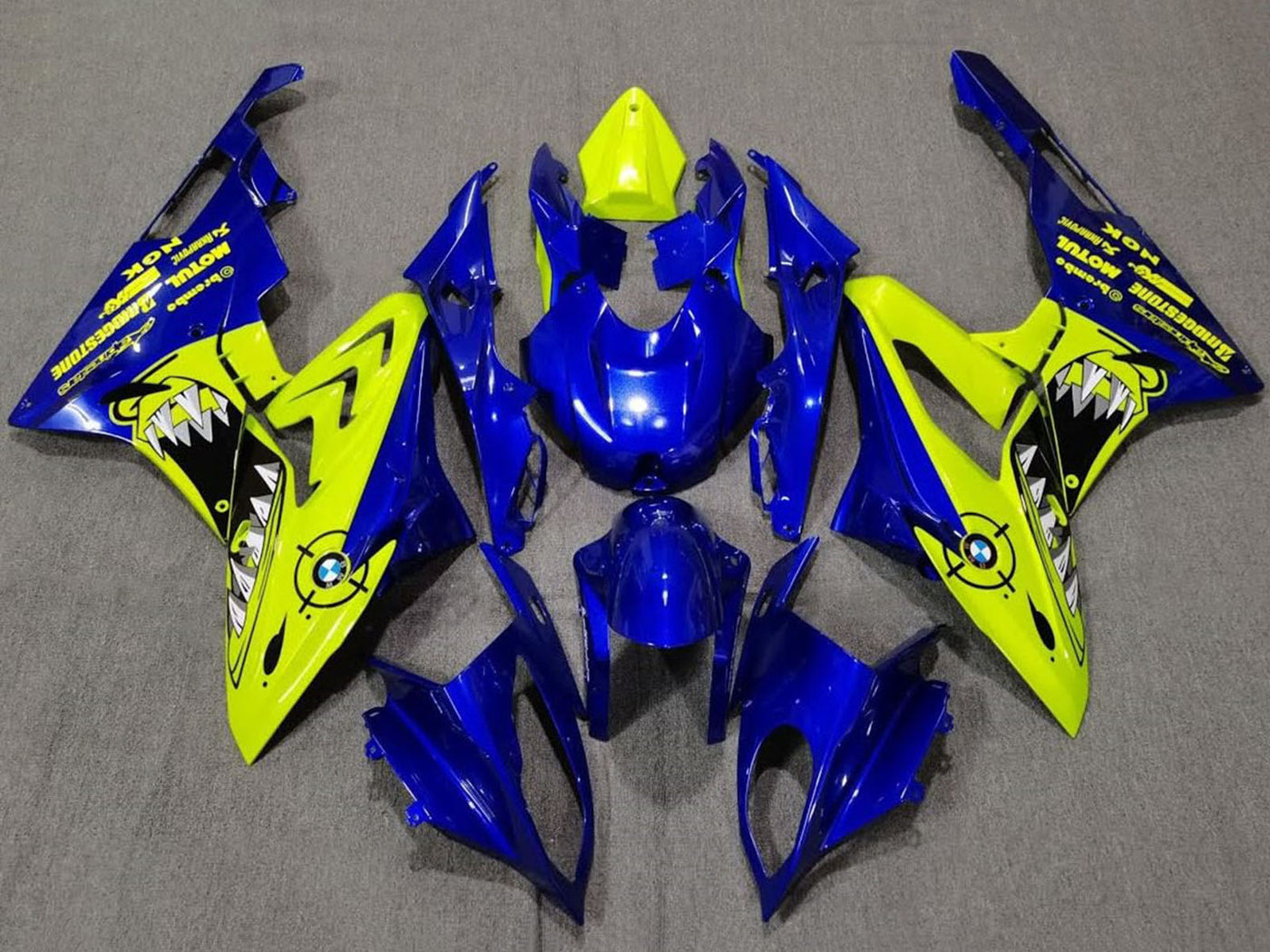 2009-2014 Yellow Blue Shark BMW S1000RR Fairing Kit