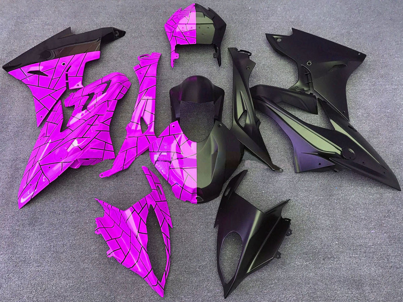 2015-2016 Pink Matte Black Split BMW S1000RR Fairing Kit